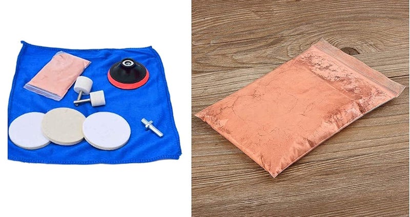 DIY Crafts CTDIYHI43737 9pcs Mirrors Windshields Repair Glass Polishing Set Watch Car Windows Easy Use Wheel Cerium Oxide Powder - Image 3