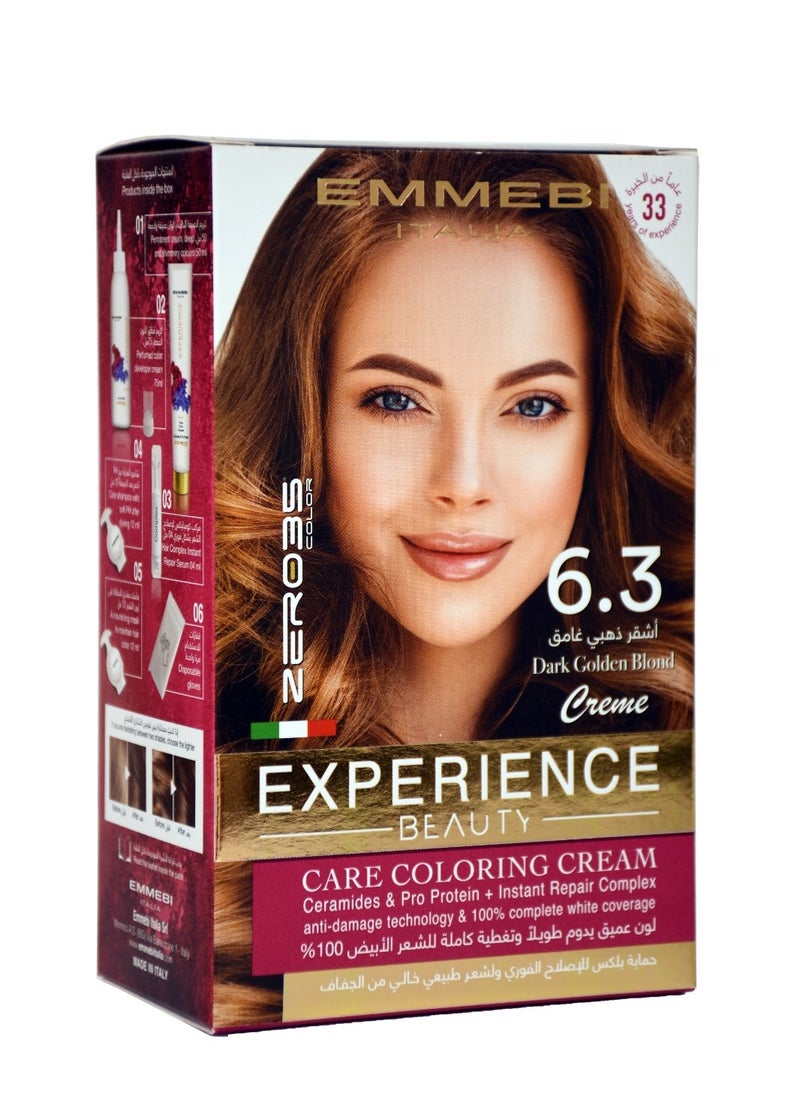 EMMEBI ITALIA Beauty Experience Care Coloring Cream Dark Golden Blond 6.3 