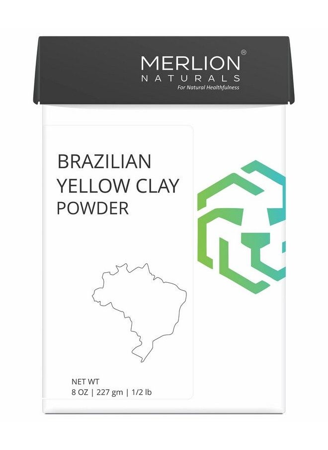 MERLION NATURALS - Clay Powder ; All Natural With Pure Herbs ; For Healthy Hair & Skin (Brazilian Yellow Clay) Pack Of 1 - Image 1