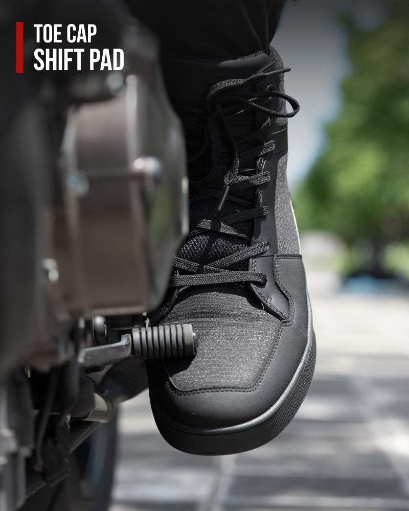 RIDEIRON Motorcycle Shoes for Men, CE Certified, Thickened Anti-Slip Sole, Breathable Casual Riding Boots with Ankle Support, Shift Pad 11 - Image 3