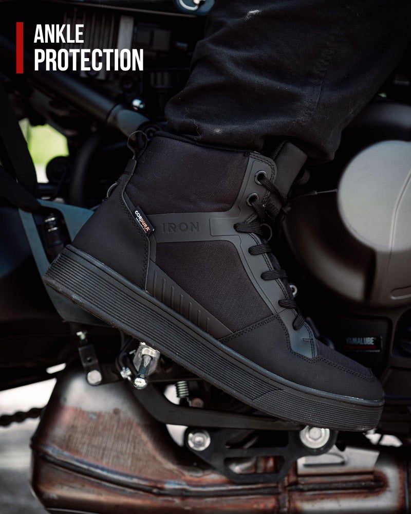RIDEIRON Motorcycle Shoes for Men, CE Certified, Thickened Anti-Slip Sole, Breathable Casual Riding Boots with Ankle Support, Shift Pad 11 - Image 4