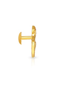 Malabar Gold and Diamonds 22k 916 Purity Gold Studs Earrings for Women DZER499Y  - Image 2