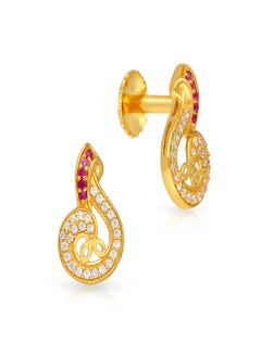 Malabar Gold and Diamonds 22k 916 Purity Gold Studs Earrings for Women DZER499Y  - Image 1