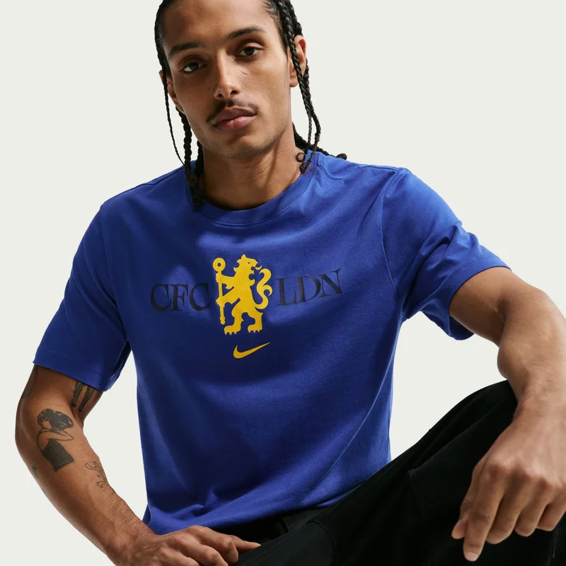 Nike Blue Men's Chelsea Crest T-Shirt for Men | Best Price UAE