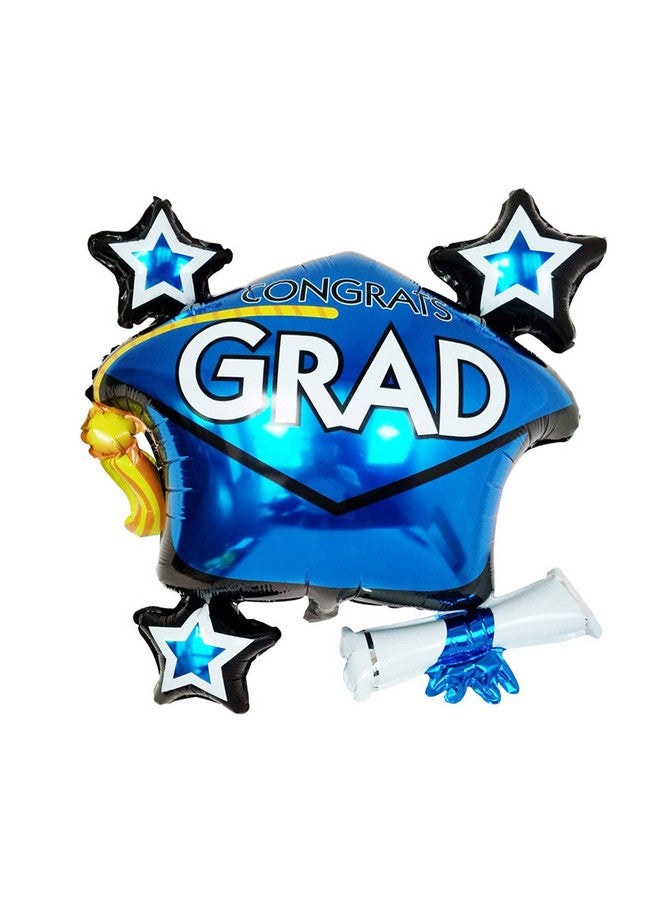 Soochat Soochat Graduation Cap Balloon, Grad Hat Mylar Balloons, Graduation Party Decorations Supplies 2Pcs (Blue) - Image 4