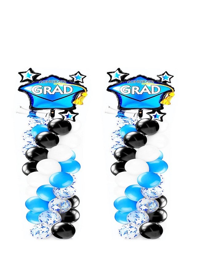 Soochat Soochat Graduation Cap Balloon, Grad Hat Mylar Balloons, Graduation Party Decorations Supplies 2Pcs (Blue) - Image 5
