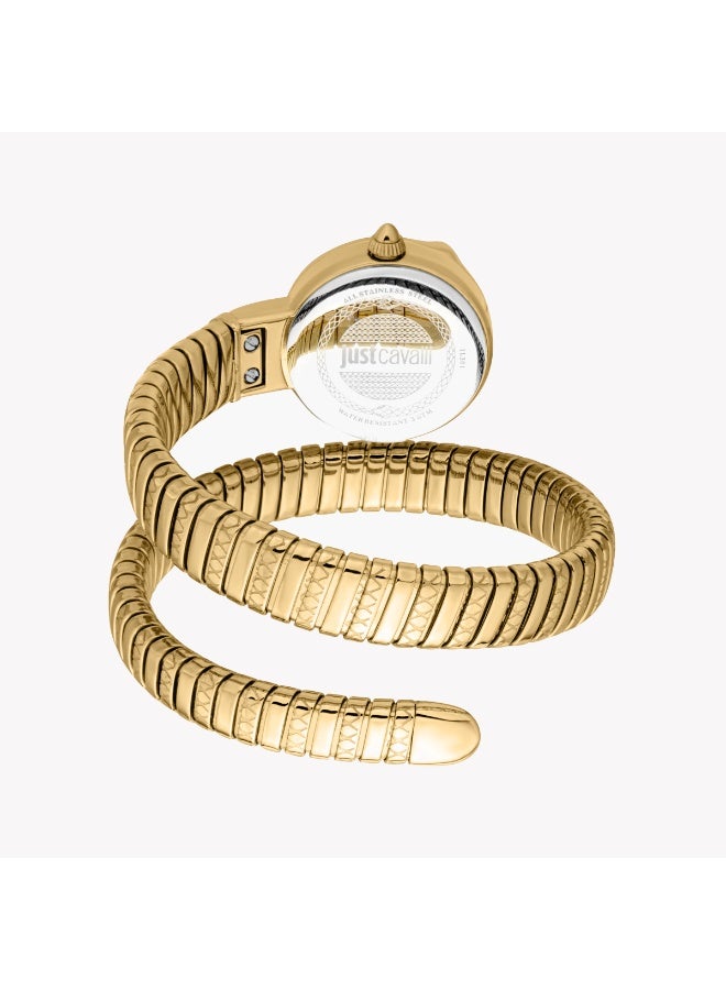 جاست كافالي ساعة نسائية جاست كافاللي JC1L301M0035 - واجهة خضراء فاخرة بسوار من اللون الذهبي والفولاذ المقاوم للصدأ - Image 3