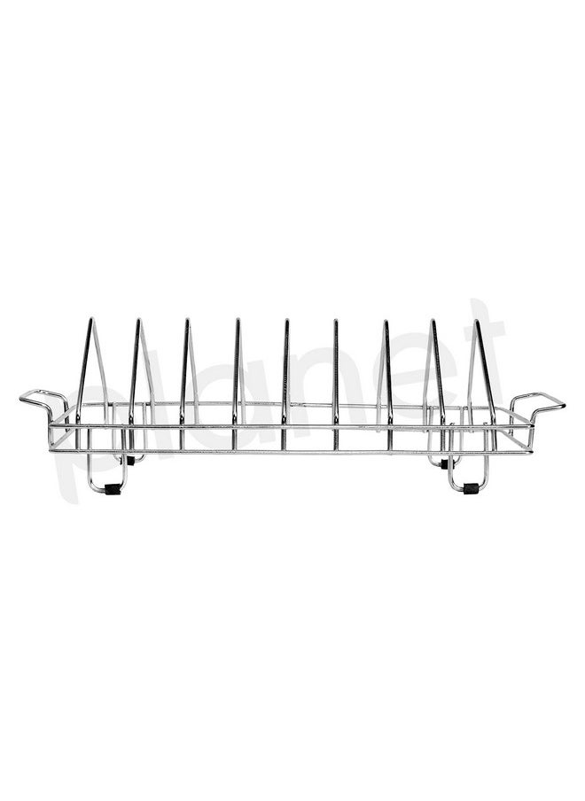 PLANET - Planet Stainless Steel Dish Stand for Kitchen/Plate Stand/Saucer Stand/Plate Rack/Thali Stand/Modular Kitchen Rack for Kitchen/Tandem Box Accessories (Silver, Pack of 1) - Image 1