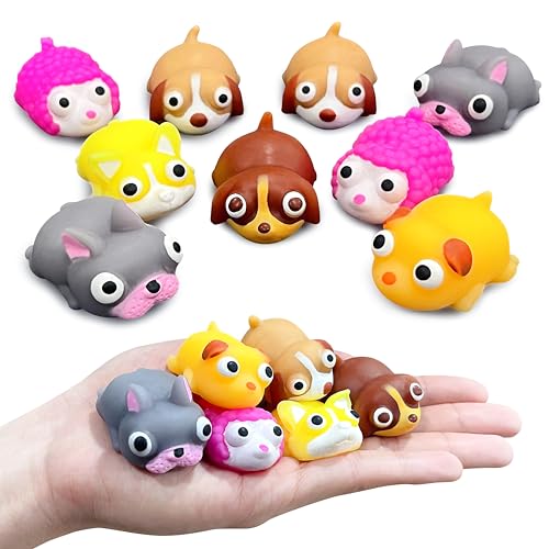 JIAHO 6 Pcs Dog Mochi Squishy Toys for Kids Party Favors Animals Sensory Toys Kawaii Squishies for Classroom Prizes Stress Balls Fidget Toys Bulk for Kids Easter Basket and Goodie Bag Stuffers - Image 1