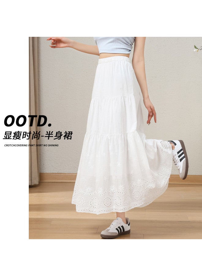 Baleno Summer Bestseller Fashion Simple Patchwork Design Skirt For Women - Sweet & Casual Hollow-out Midi Skirt - Image 4