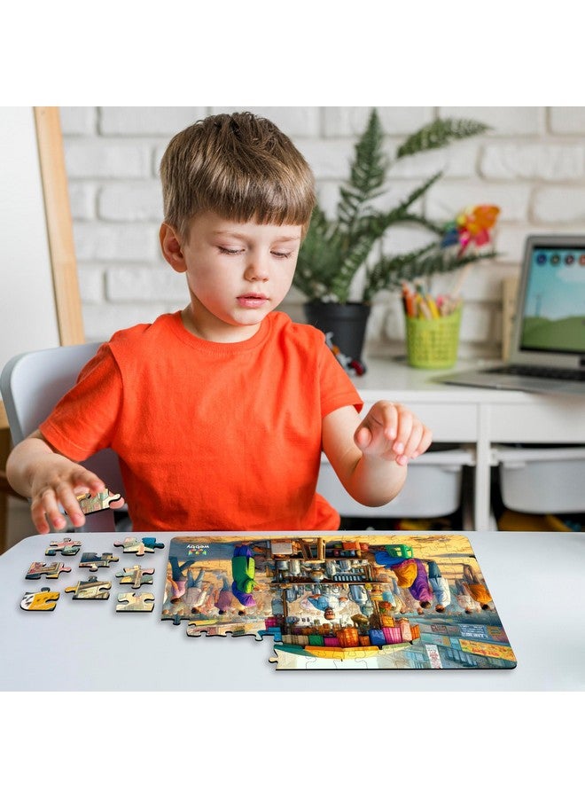 Webby Indian Tea Seller Jigsaw Puzzle For Kids, 108 Pieces - Image 2