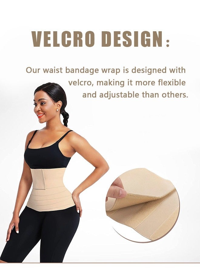 Generic Slimming Tummy Waist Wrap Trainer for Women, Adjustable Invisible Skin Friendly Breathable Elastic Body Shaper Wrap Belt, Long Torso Back Pain Relie Belt (Skin color)  - Image 4