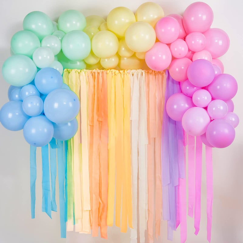 PartyWoo Crepe Paper Streamers 6 Rolls 492ft, Pack of Party Streamers in 6 Pastel Colors for Birthday Decorations, Party Decorations, Wedding Decorations (1.8 Inch x 82 Ft/Roll) - Image 2