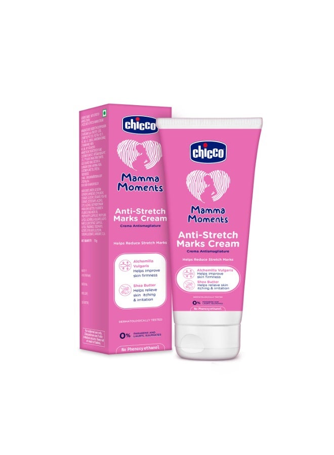 Chicco Mamma Moments Anti-Stretch Marks Cream 75g | Helps Reduce Stretch Marks | Improve Skin Firmness | No Phenoxyethanol | Dermatologically Tested - Image 1