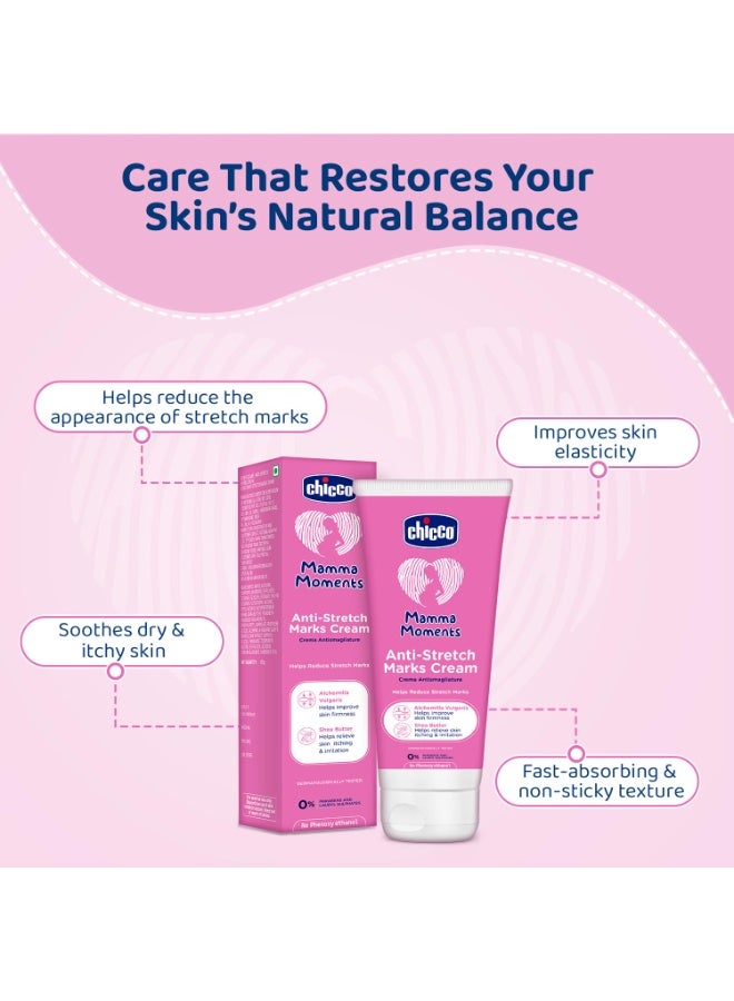 Chicco Mamma Moments Anti-Stretch Marks Cream 75g | Helps Reduce Stretch Marks | Improve Skin Firmness | No Phenoxyethanol | Dermatologically Tested - Image 3
