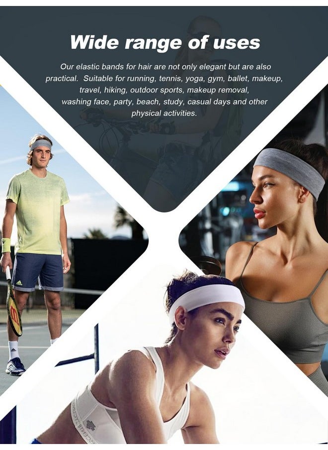 DRESHOW - 8 Pack Sports Headbands For Women Non-Slip Stretchy Fashion Hair Band Soft Hair Accessories For Daily Wear Workout Yoga Running - Image 1