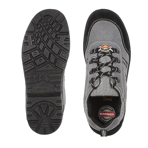 Liberty Warrior 98-254 SSBA Safety Shoe for Men, Genuine Leather, Steel Toe, Light Weight, Grey, Size-10UK - Image 3