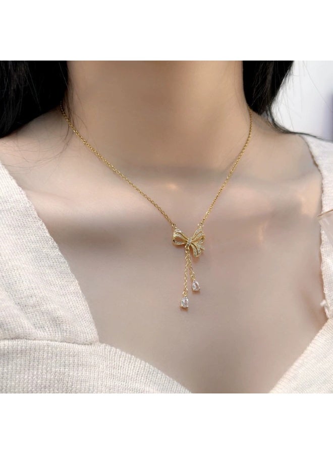 Goolsky Bowknot Pendant Necklace – Fashion Couple Jewelry, Chic Design, Bowknot Matching Design, Couples Daily Wear/Romantic Gift, Anti-Tarnish - Image 5