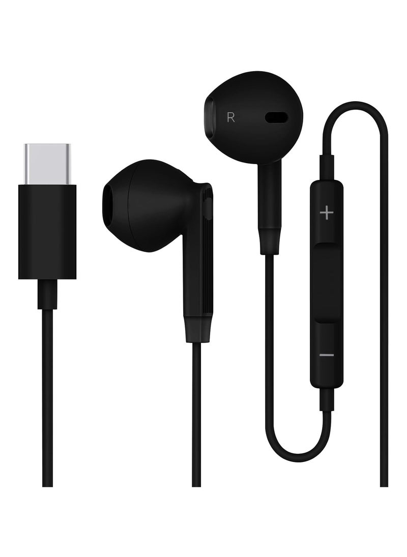 Generic USB-C Wired Earphones with Microphone, Hi-Fi Sound & Volume Control, Noise Isolating In-Ear Headphones  - Image 1