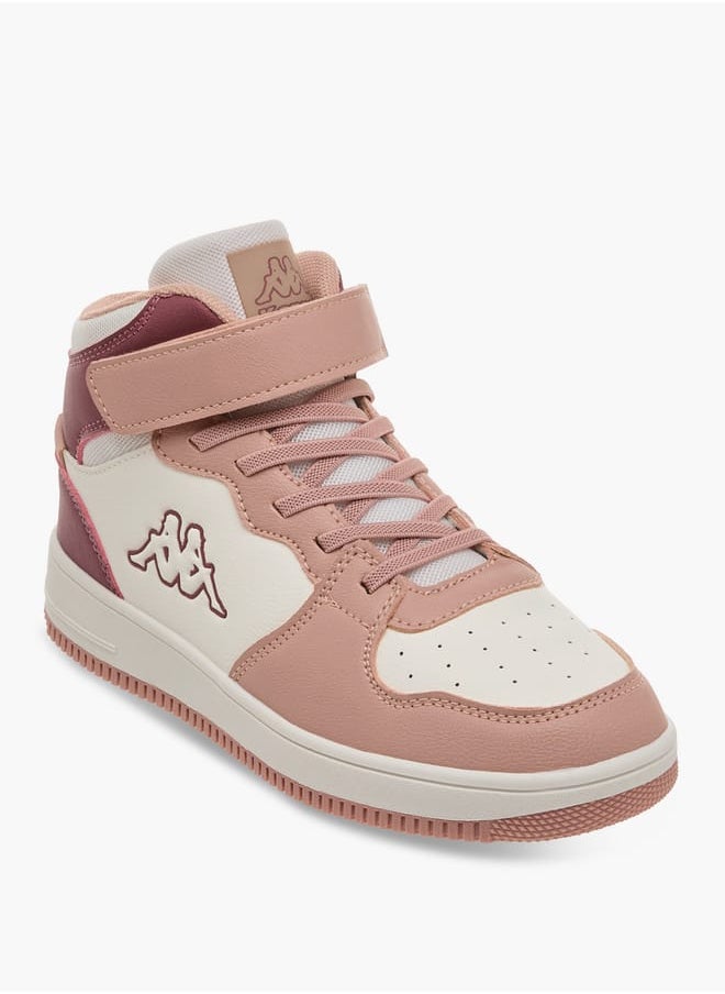 Kappa Girls' Colourblock Sneakers with Hook and Loop Closure  - Image 2