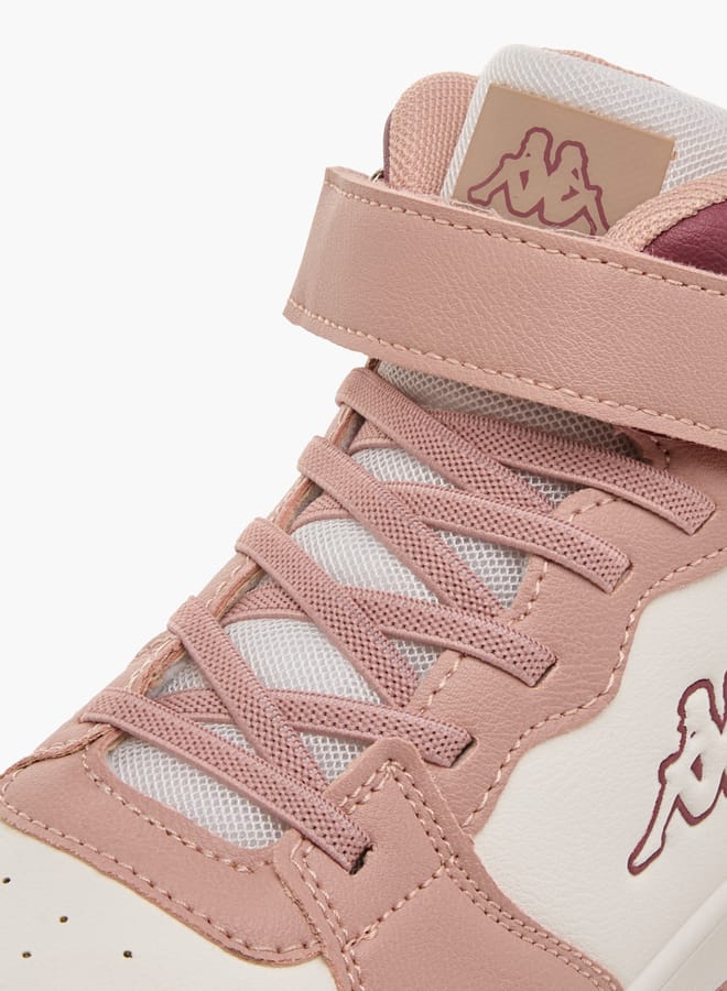 Kappa Girls' Colourblock Sneakers with Hook and Loop Closure - Image 4