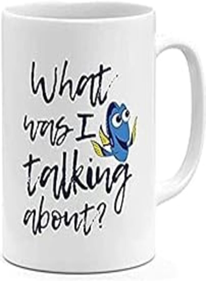 RYN PRINTED DESIGN Dory Ellen Finding Nemo Quote Oz Coffee Mug Finding Nemo Design Oz Ceramic Novelty Mug Multicolour