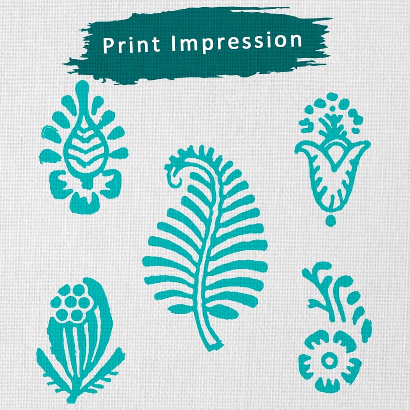 TWOGRAMS Wooden Stamp Block, Printing Stamp Design Set | Block for Printing Saree Border | Dresses, Craft Card Making, Scrapbook, Clay Pottery | Set of 5 | - Image 3