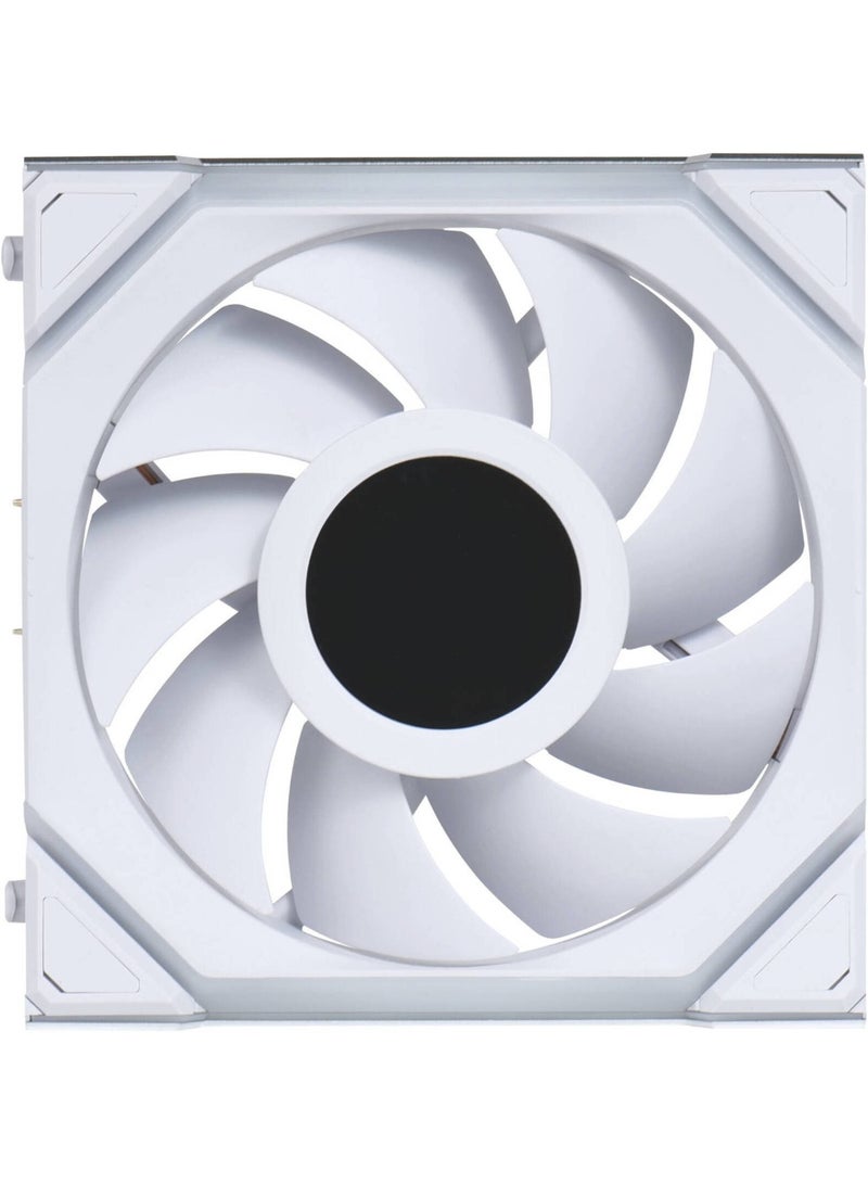 ليان لي مروحة UNI FAN SL اللاسلكية لهيكل الكمبيوتر، مقاس 120 مم، بتدفق هواء عكسي، ARGB، سلسلة مغناطيسية، منطقتان RGB، 300-1900 دورة في الدقيقة، 58.08 قدم مكعب في الدقيقة، 29.5 ديسيبل، محمل ديناميكي مائع، شاشة LCD USB، لون أبيض | 12RSLLCD1W3W - Image 5