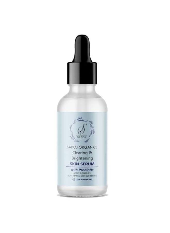 SAROJ Organics Clearing And brightening Serum 30 ml Help to Improve acne blemishes acne marks repairing damaged skin and skin whitening for men and women  - Image 3