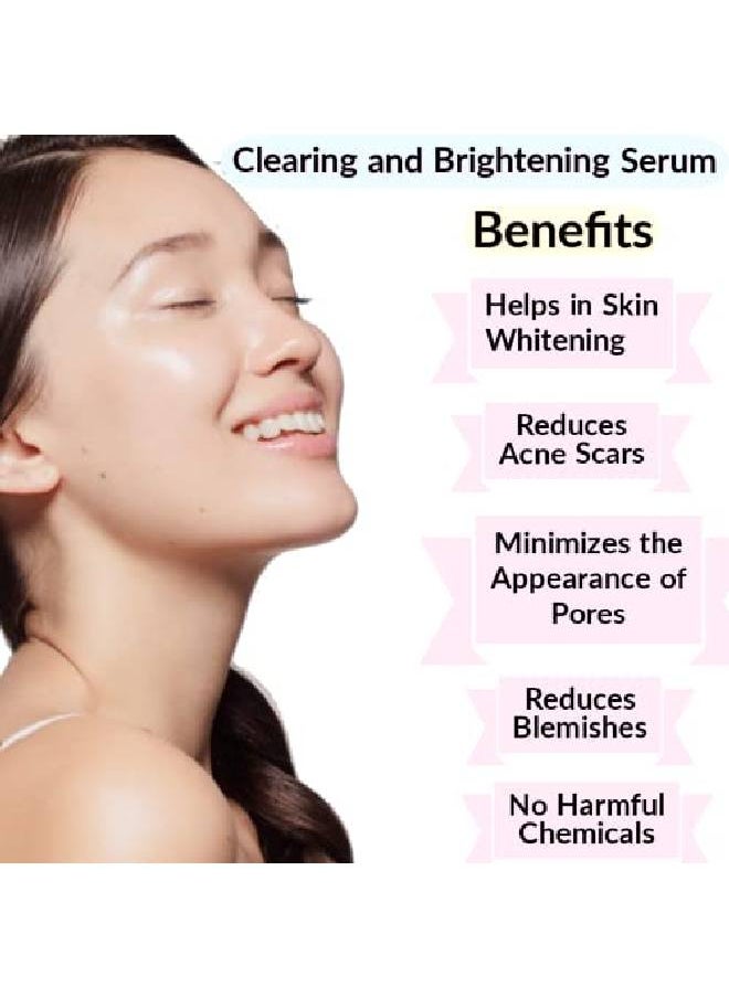SAROJ Organics Clearing And brightening Serum 30 ml Help to Improve acne blemishes acne marks repairing damaged skin and skin whitening for men and women  - Image 5