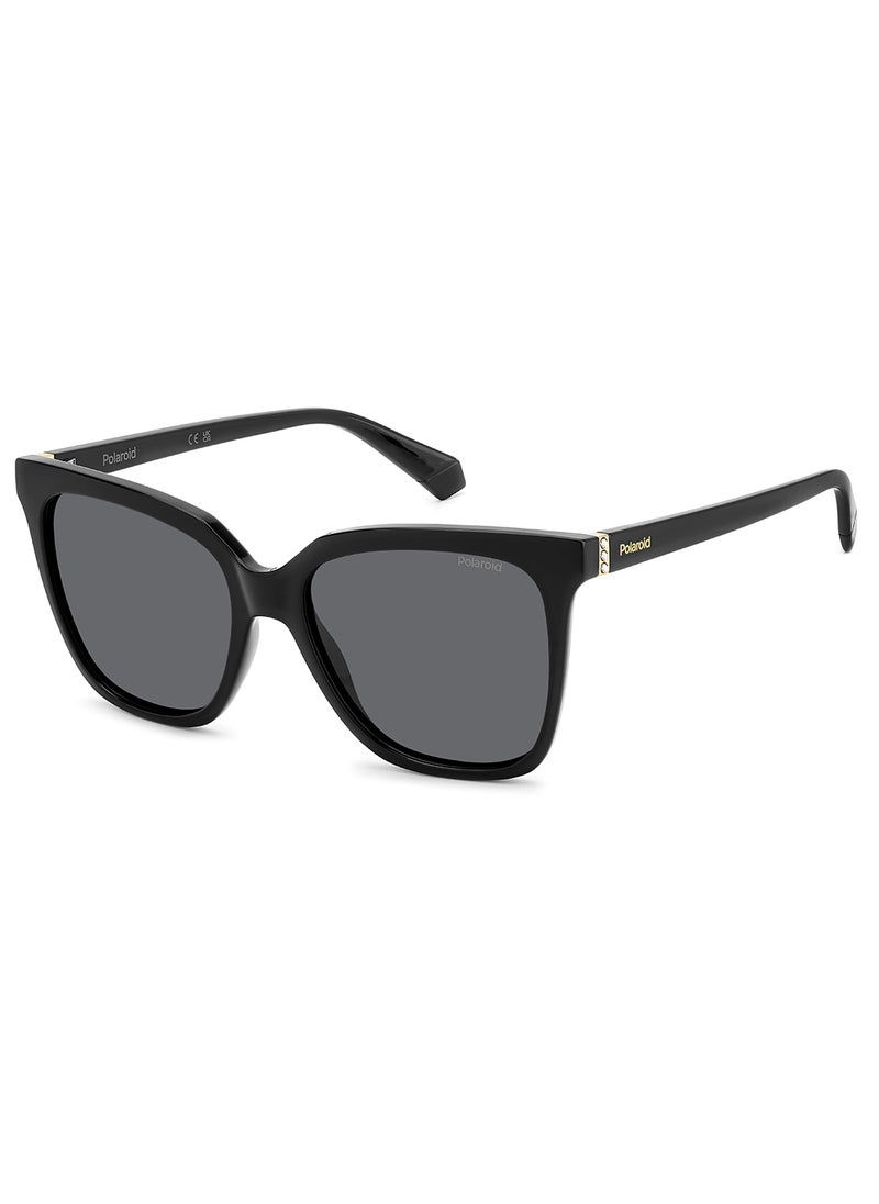 Polaroid - Women's Polarized Square Sunglasses - Pld 4155/S/X Black Millimeter - Lens Size: 55 Mm - Image 1
