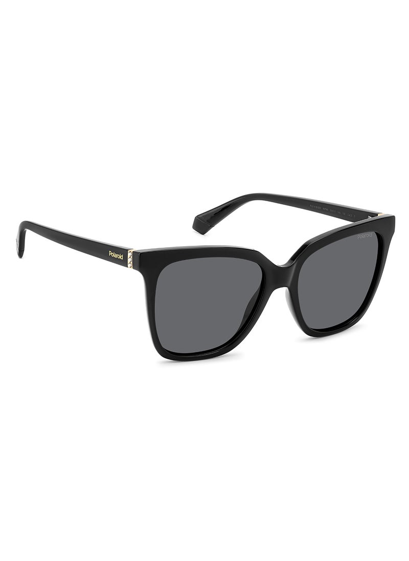 Polaroid - Women's Polarized Square Sunglasses - Pld 4155/S/X Black Millimeter - Lens Size: 55 Mm - Image 1