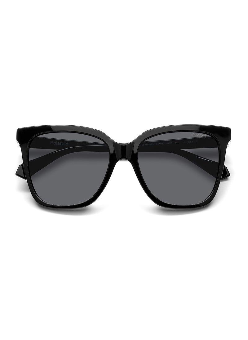 Polaroid - Women's Polarized Square Sunglasses - Pld 4155/S/X Black Millimeter - Lens Size: 55 Mm - Image 1
