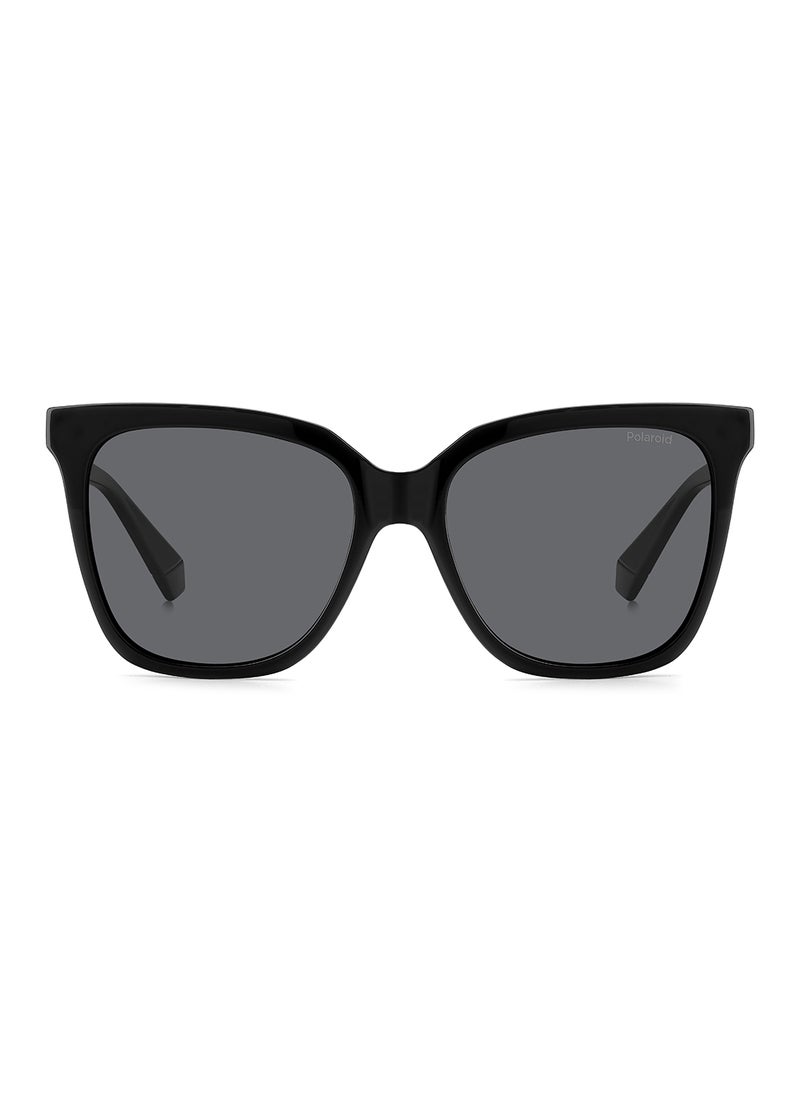 Polaroid - Women's Polarized Square Sunglasses - Pld 4155/S/X Black Millimeter - Lens Size: 55 Mm - Image 1