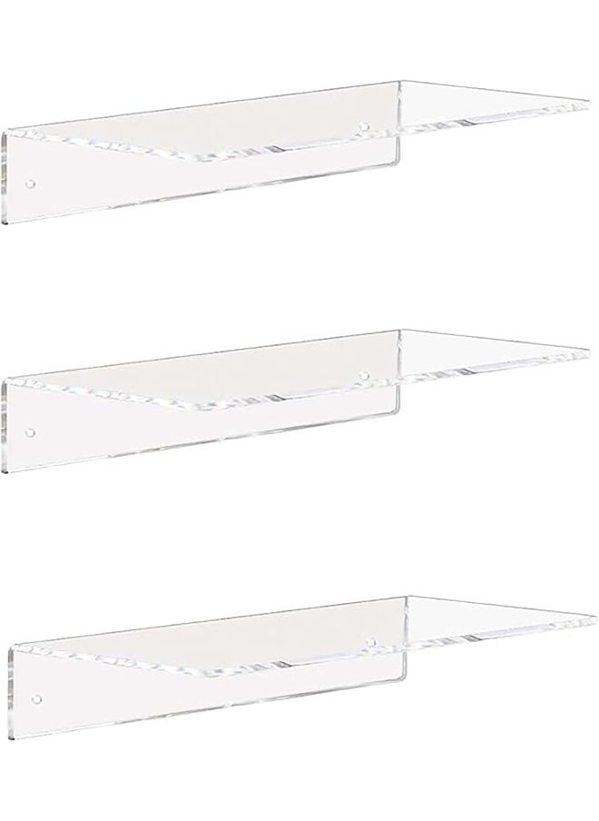Horoof Home Horoof Home® Set of 3 Clear Acrylic Floating Shelves  - Image 1