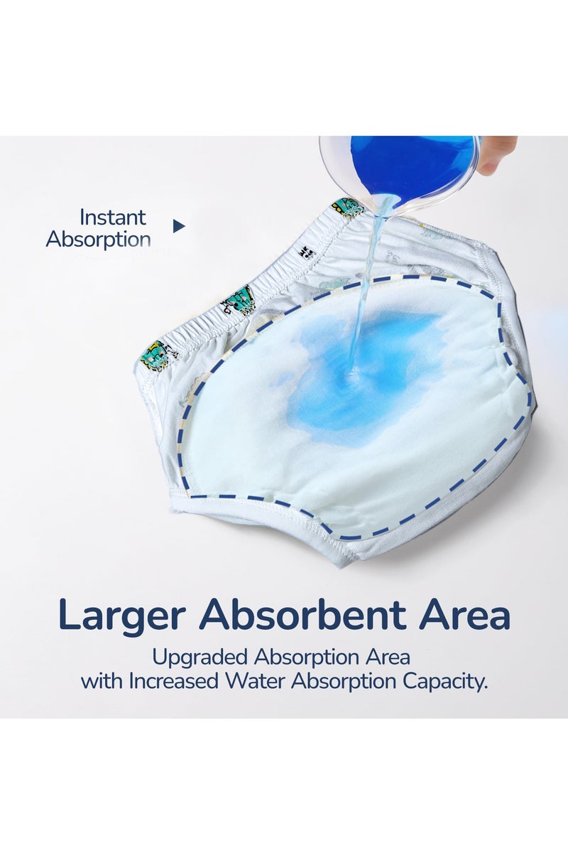 Size 110 Potty Training Underwear Absorbent Toddler Training Pants for Boys and Girls, 100% Cotton Reusable Pee Pants - Image 2