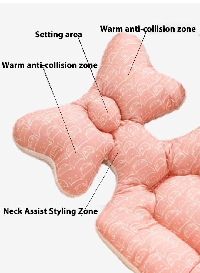 Aissiora Baby Stroller Cushion Seat Pad Liner Pink Baby Seat Pad Liner for Stroller–Soft and Breathable 3D Air Mesh Cotton Universal Baby Stroller Cushion Infant Reversible Cotton Newborn Cushion pad - Image 5