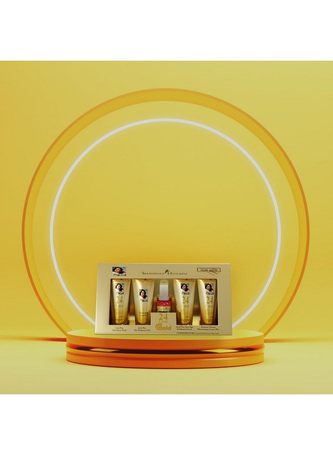 Shahnaz Husain Gold Facial Kit | 24 Carat Gold | Skin Radiance Timeless Youth | 4X10G | 15Ml Skin Tonic | Men & Women - Image 2