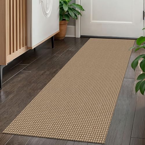 KOZYFLY Boho Runners for Hallways 2x5 ft Washable Kitchen Runner Non Slip Rubber Backed Hall Runners Cotton Entryway Runner Rugs Floor Carpet for Indoor Backdoor Bedroom Kitchen, Tan/Orange/Brown - Image 1