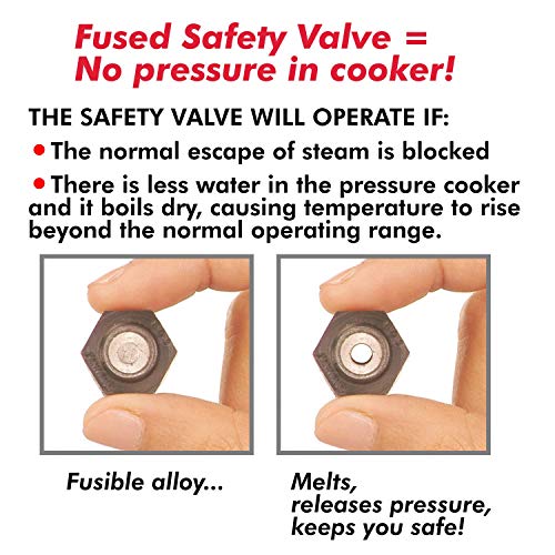 Hawkins Aluminium Safety Valve For All Hawkins Pressure Cookers From 1.5 Litre To 14 Litre, Black, Standard (BP SV), 14 Liter - Image 5