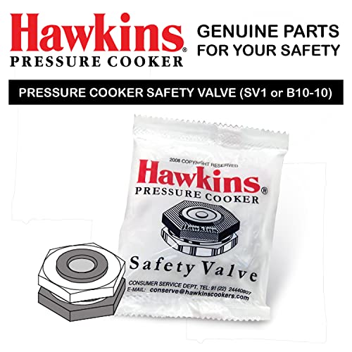 Hawkins Aluminium Safety Valve For All Hawkins Pressure Cookers From 1.5 Litre To 14 Litre, Black, Standard (BP SV), 14 Liter - Image 2