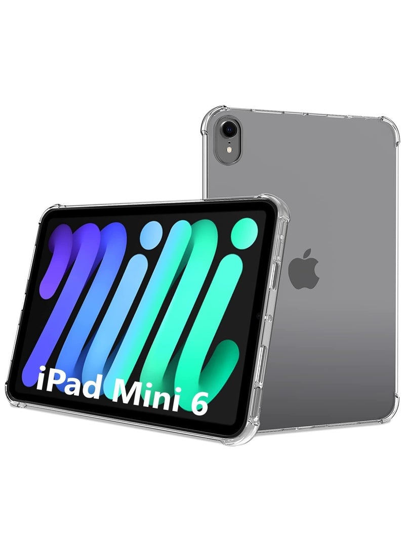 iPad Mini 6 Case 2021 Model, Ultra Slim Transparent Bumper Soft TPU Back Cover For iPad Mini 6 - Clear - Image 1