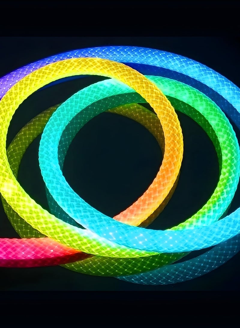 ACCEPT Smart RGBIC Neon Rope Light 5M - Flexible USB Powered LED Strip with App & Remote Control, Music Sync, DIY Dynamic Lighting for Gaming Room & Home Decor. - Image 4