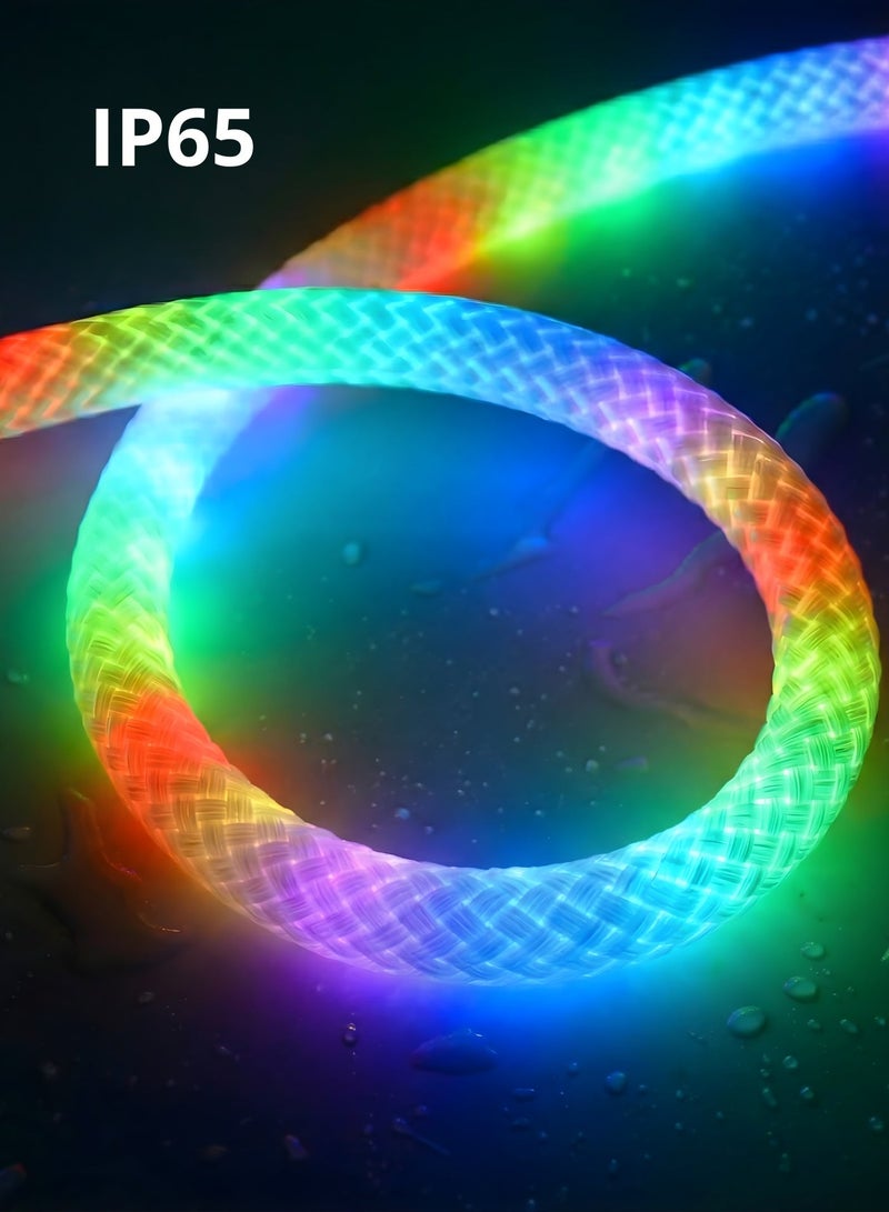 ACCEPT Smart RGBIC Neon Rope Light 5M - Flexible USB Powered LED Strip with App & Remote Control, Music Sync, DIY Dynamic Lighting for Gaming Room & Home Decor. - Image 3