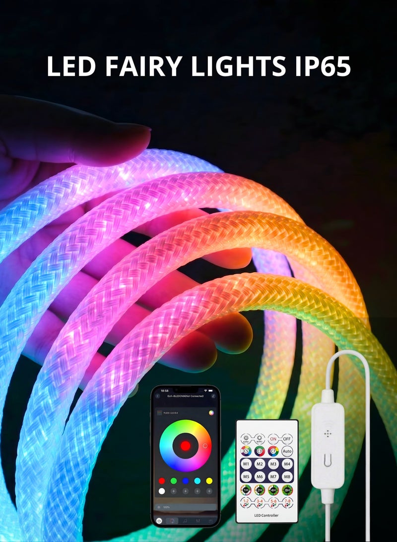 ACCEPT Smart RGBIC Neon Rope Light 5M - Flexible USB Powered LED Strip with App & Remote Control, Music Sync, DIY Dynamic Lighting for Gaming Room & Home Decor. - Image 1