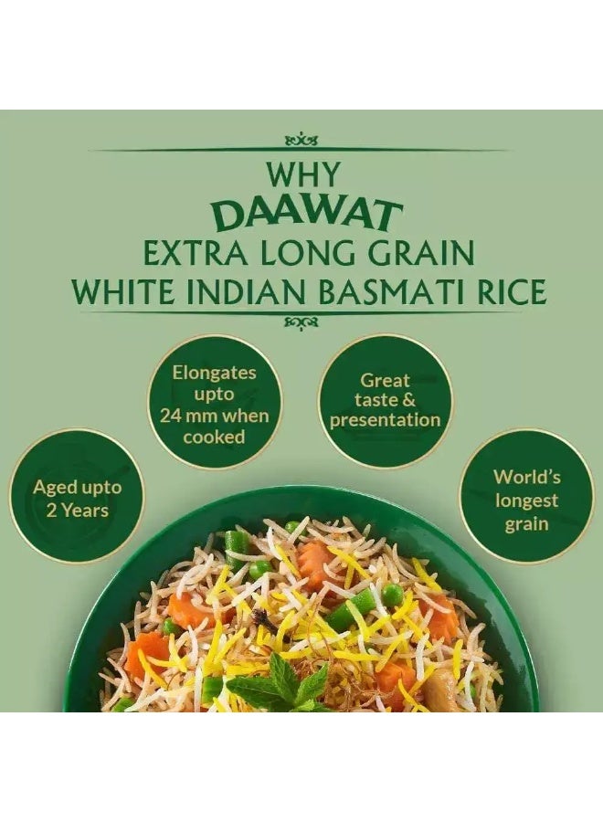 Daawat Extra Long Grain White Indian Basmati Rice, 2Kg - Image 5