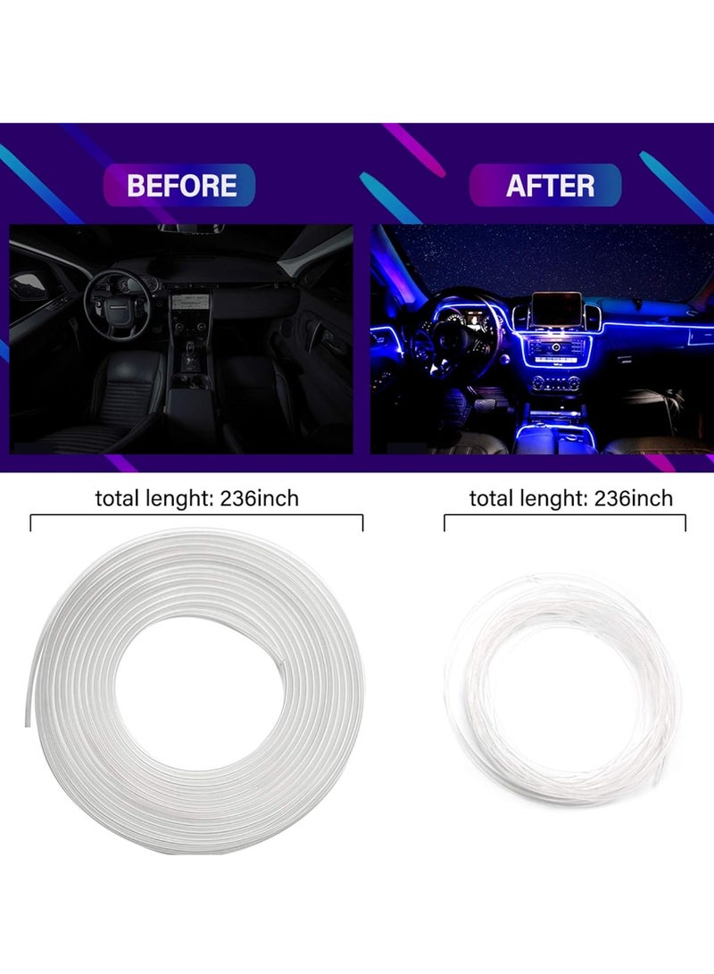 Car LED Interior Strip Light,64 Colors 5 in1 Fiber Optic, Multicolor RGB Ambient Lighting Kit - Wireless Bluetooth APP - Image 4