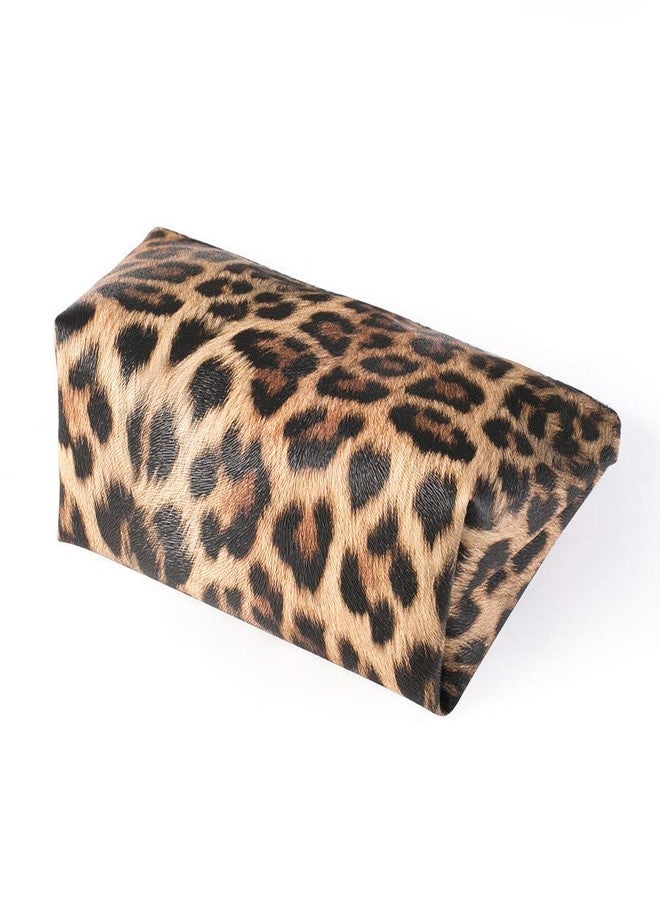 FITINI 2 Pcs Leopard Makeup Bag Travel Cosmetic Case Portable Multifunction Toiletry Bags Organizer Brushes Storage Bags with Gold Zipper for Women Clutch Purse - Image 3