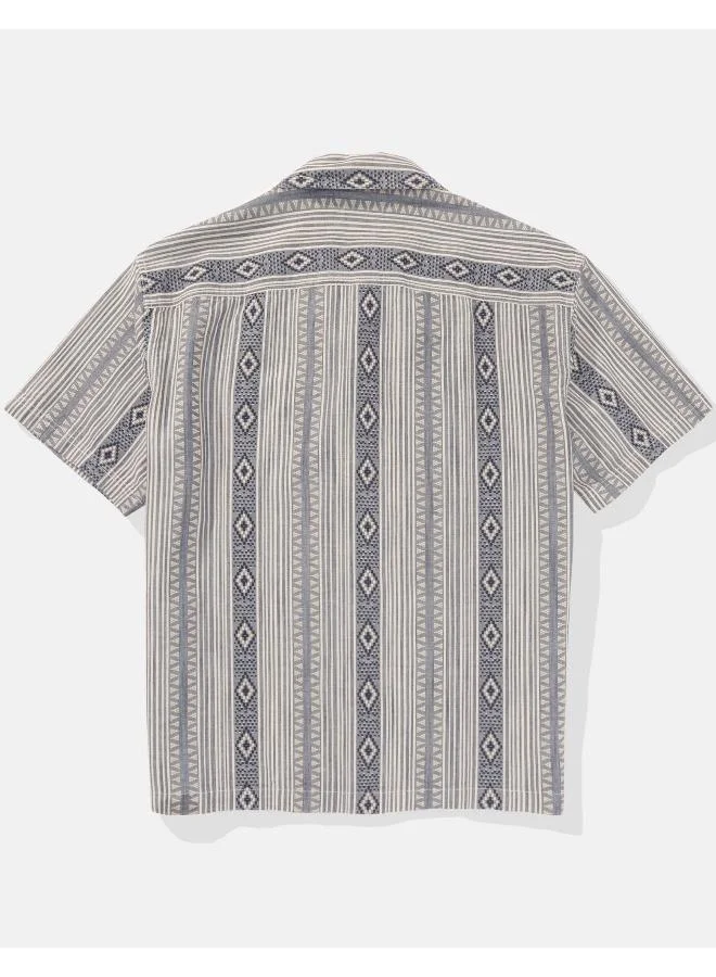 امريكان ايجل Striped Button-Up Poolside Shirt