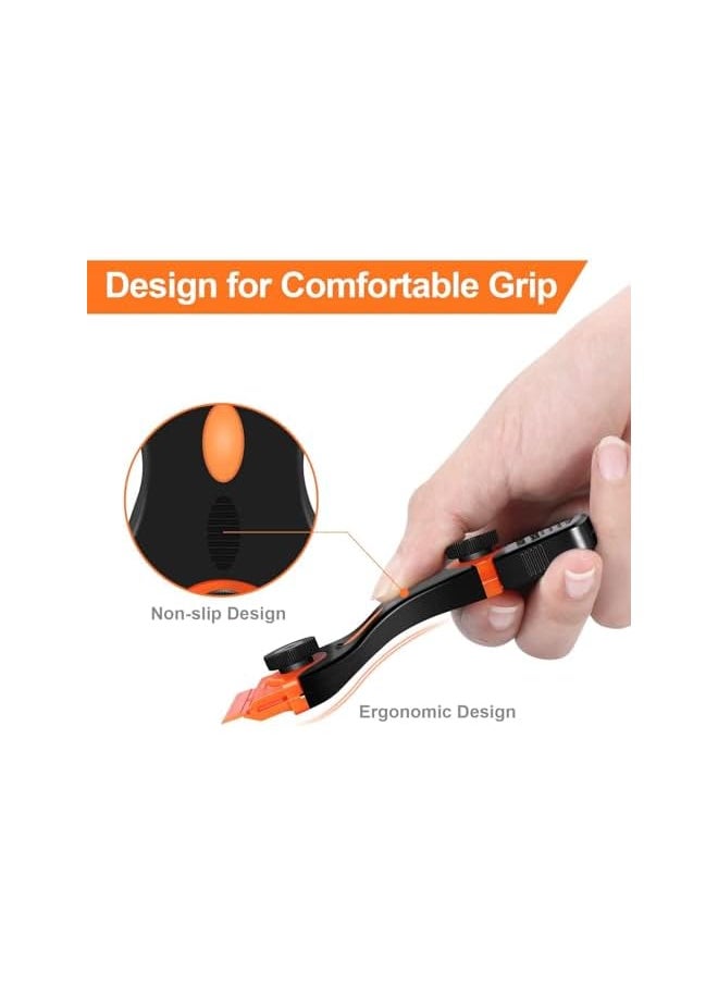 PROMASS promass Plastic Razor Scrapers Plastic, Utility Razor Double Edged Blade Scraper with 3 Pack Plastic Razor Scraper Blades and 3 Pack Metal Blade for Removing Labels/Stickers/Decals from Glass  - Image 2